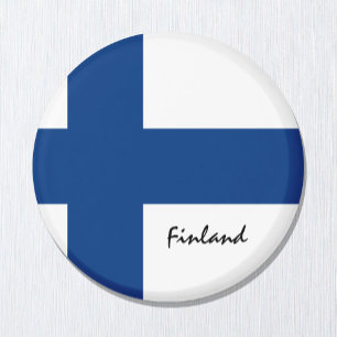 Aimant Drapeau finlandais & vacances finlandaises, fans d