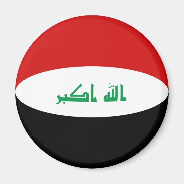 Aimant Drapeau Fish-Eye Irak (Devant)