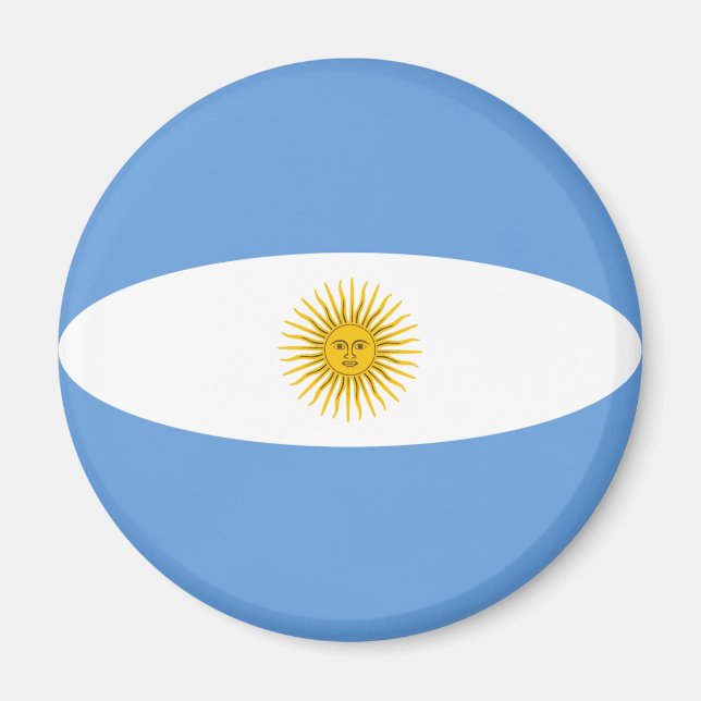 Aimant Drapeau Fisheye Argentine (Devant)