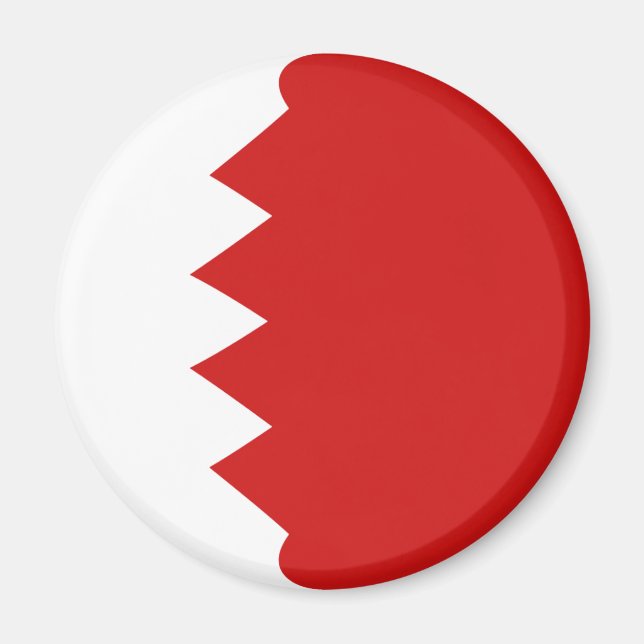Aimant drapeau fisheye de Bahreïn (Devant)