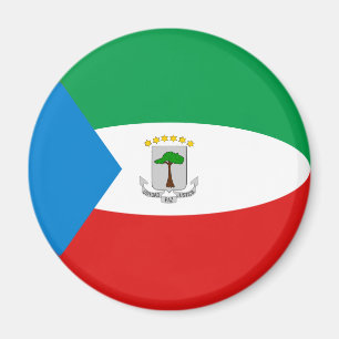 Aimant drapeau fisheye de Guinée équatoriale