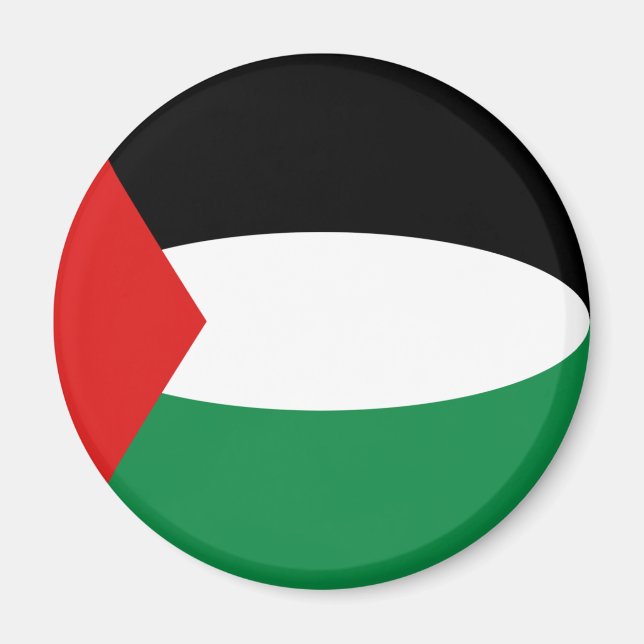 Aimant Drapeau Fisheye de la Palestine (Devant)
