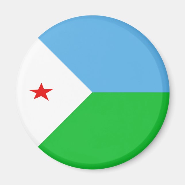 Aimant Drapeau Fisheye Djibouti (Devant)