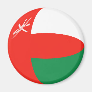 Aimant drapeau Fisheye d'Oman