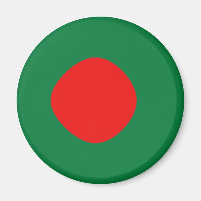 Aimant drapeau fisheye du Bangladesh (Devant)