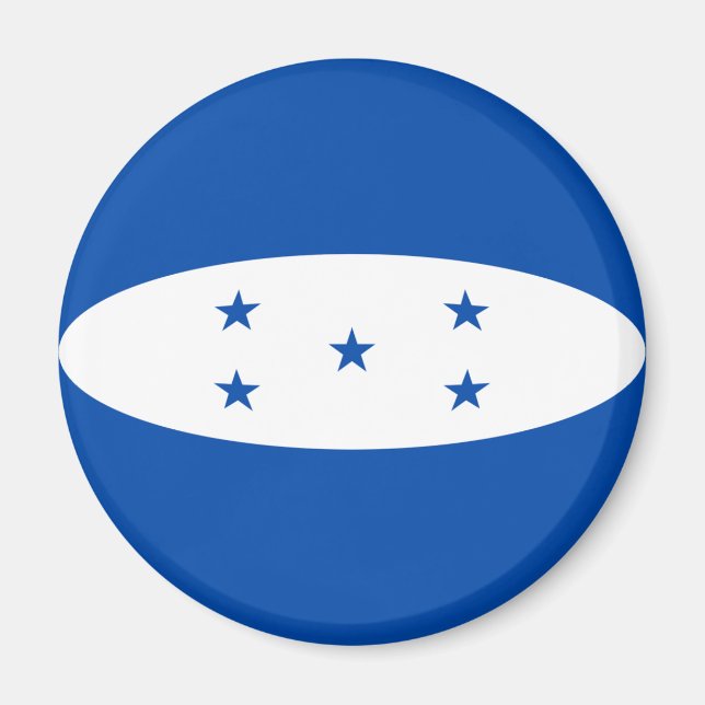 Aimant drapeau fisheye du Honduras (Devant)