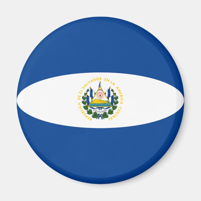 Aimant drapeau fisheye El Salvador (Devant)
