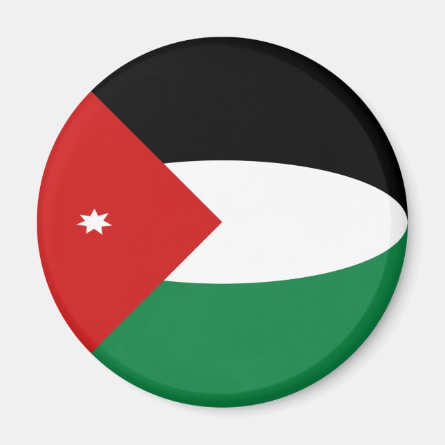 Aimant drapeau fisheye Jordan (Devant)