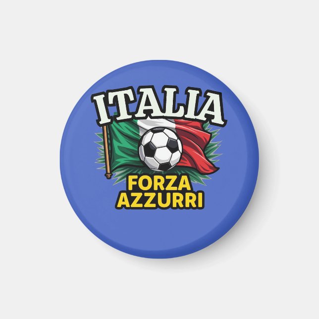 Aimant Drapeau Forza Azzurri (Devant)