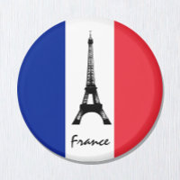 Drapeau français Magnet, Tour Eiffel, vacances, Fr