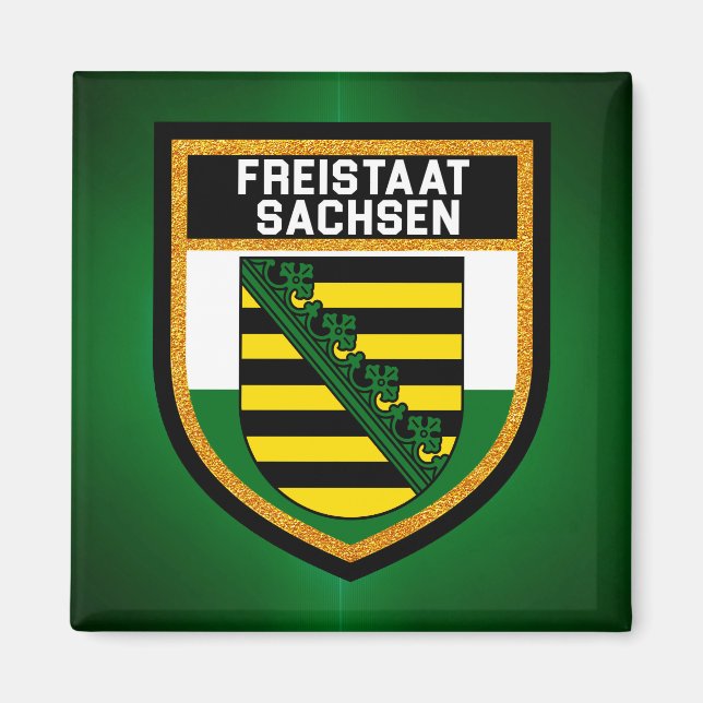 Aimant Drapeau Freistaat Sachsen (Devant)
