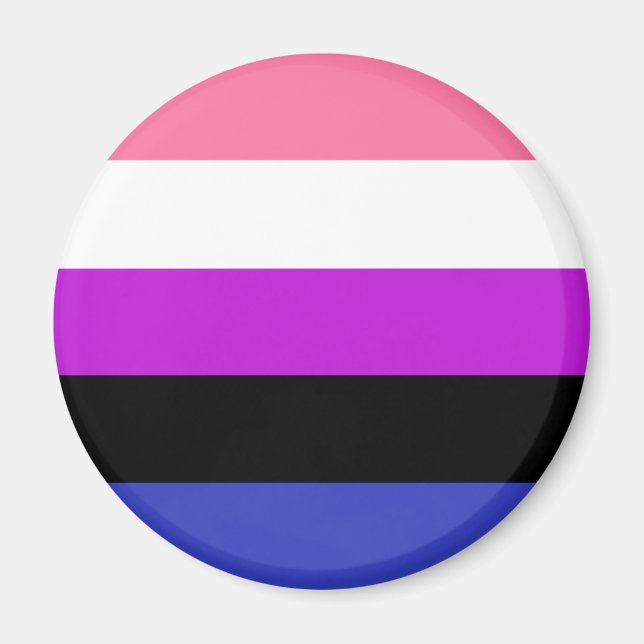 Aimant drapeau genderfluid LGBT (Devant)