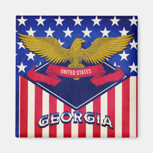 Aimant Drapeau Géorgie USA