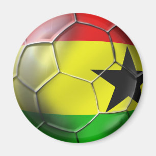 Aimant Drapeau ghanéen de ballon de football du Ghana