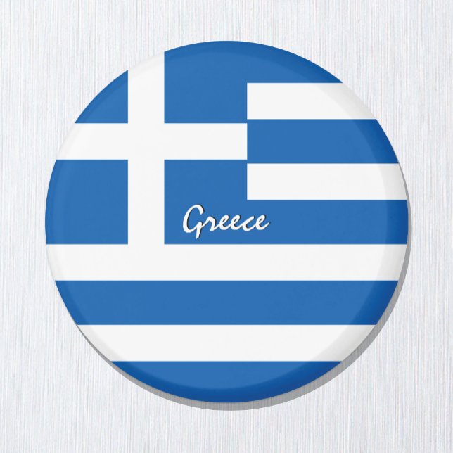 Aimant Drapeau grec Magnet, Voyage, Vacances Grèce (Créateur téléchargé)