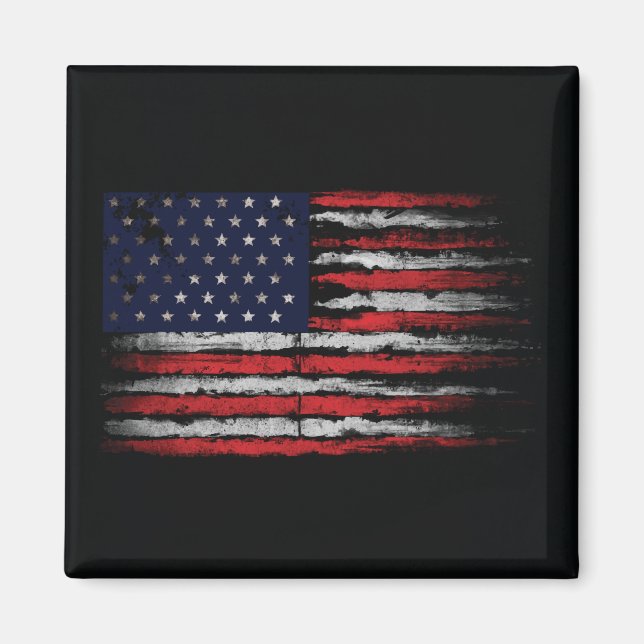 Aimant Drapeau Grunge U.S.A (Devant)
