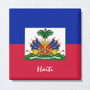 Aimant Drapeau haïtien & Haïti - fans de vacances/sports