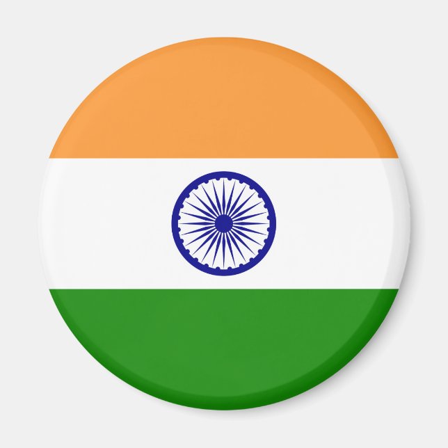 Aimant Drapeau Indien - Image de haute qualité (Devant)