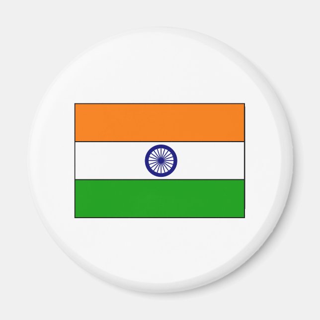Aimant Drapeau indien T-shirts et cadeaux (Devant)