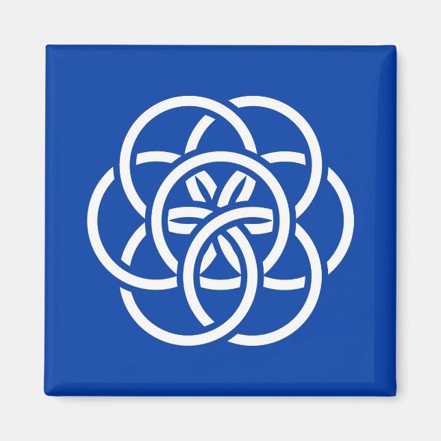 Aimant Drapeau international de la planète Terre (Devant)
