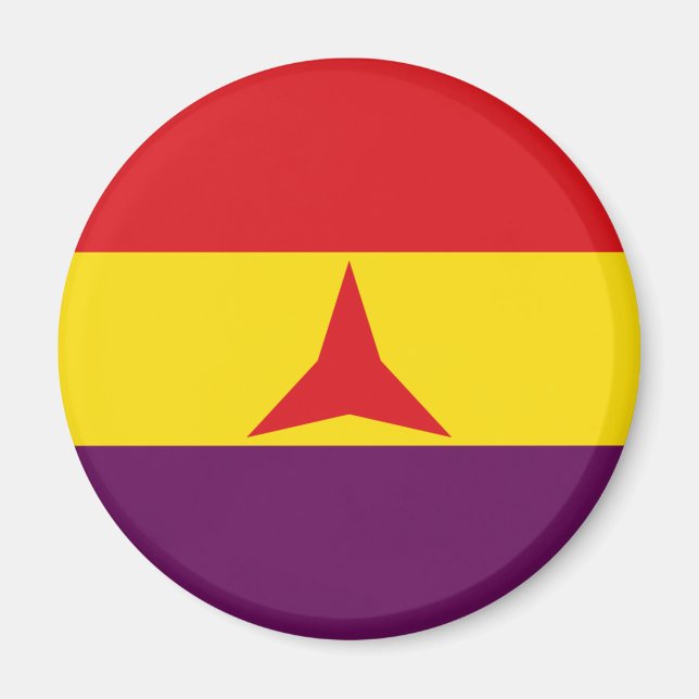 Aimant Drapeau international des brigades (Guerre civile  (Devant)
