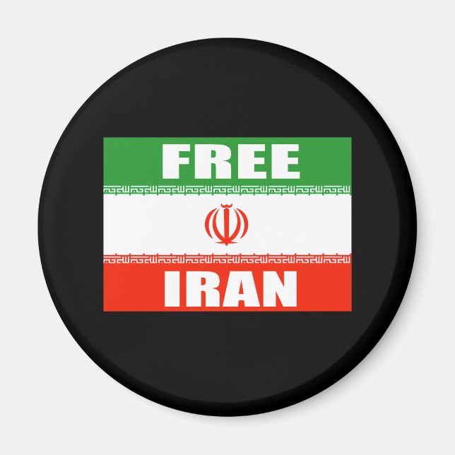 Aimant Drapeau IRAN LIBRE (Devant)