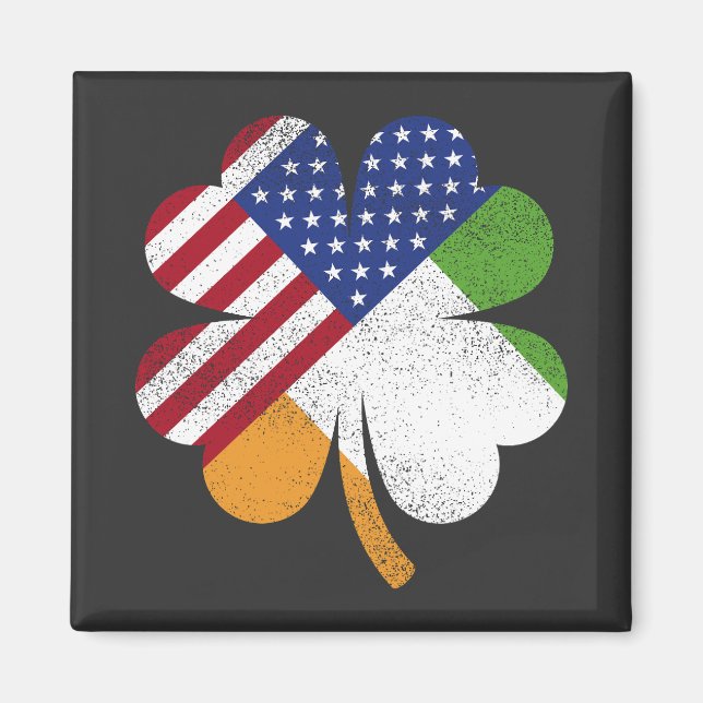 Aimant Drapeau irlandais Carré irlandais (Devant)