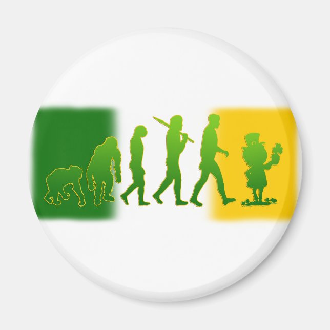 Aimant Drapeau irlandais Leprechaun (Devant)