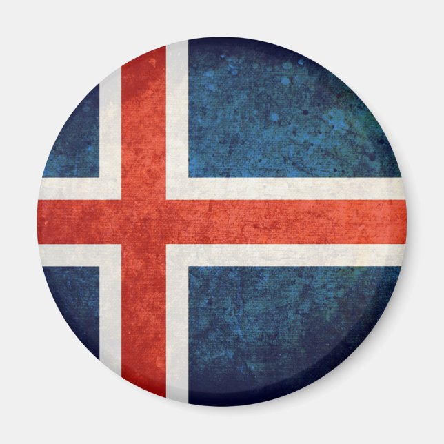 Aimant Drapeau Islande (Devant)