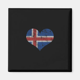 Aimant Drapeau Islande Islandais Amour Cœur Maison Vacanc