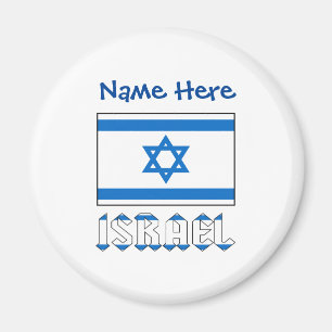 Aimant Drapeau israélien israélien bleu Personnalisation
