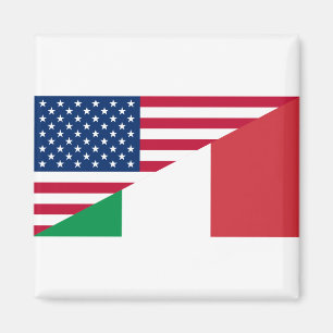 Aimant Drapeau italien American Pride US Italie