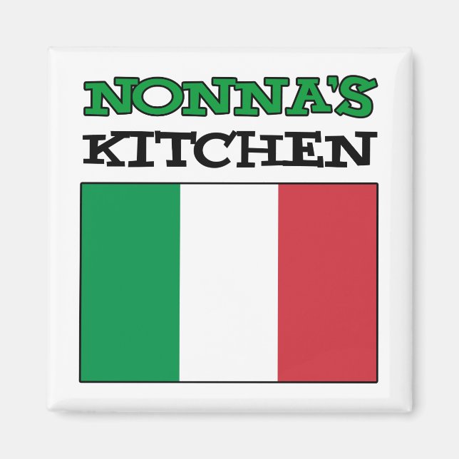 Aimant Drapeau italien de la cuisine de Nonna (Devant)