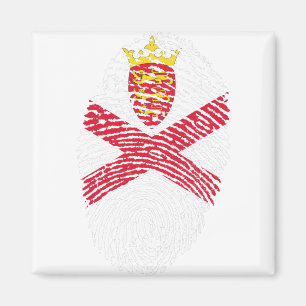 Aimant Drapeau Jersey Empreinte Pays Fierté Identité