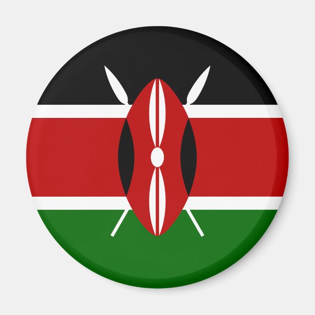 Aimant Drapeau kényan (Kenya) (Devant)