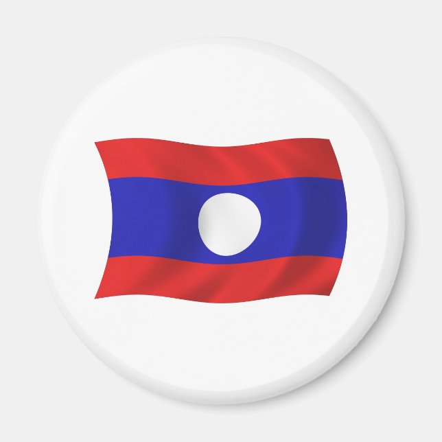 Aimant Drapeau Laos (Devant)