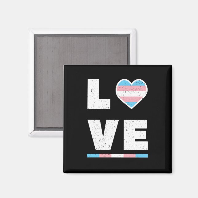 Aimant Drapeau LGBT Transgenre Fide Drapeau Distressed Gr (Recto/Verso)