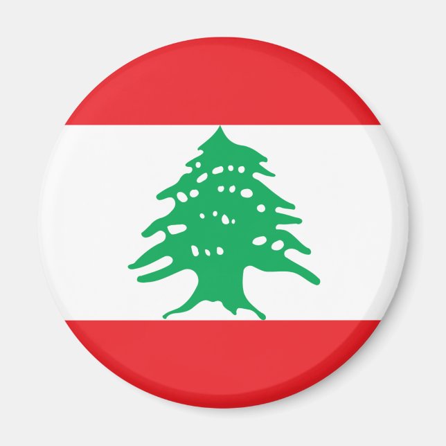 Aimant Drapeau libanais - Drapeau libanais - Flacon du Li (Devant)