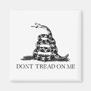Aimant Drapeau libertarien de Gadsden Ne marche pas sur m