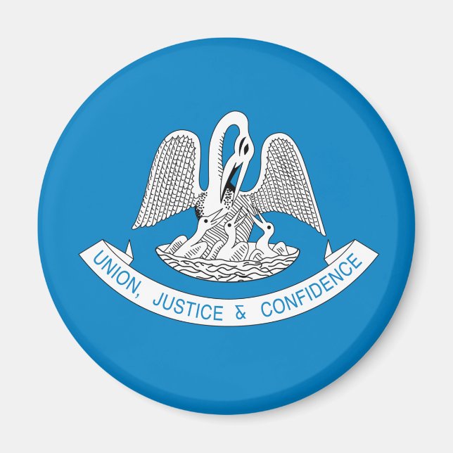 Aimant Drapeau LOUISIANA - (Devant)