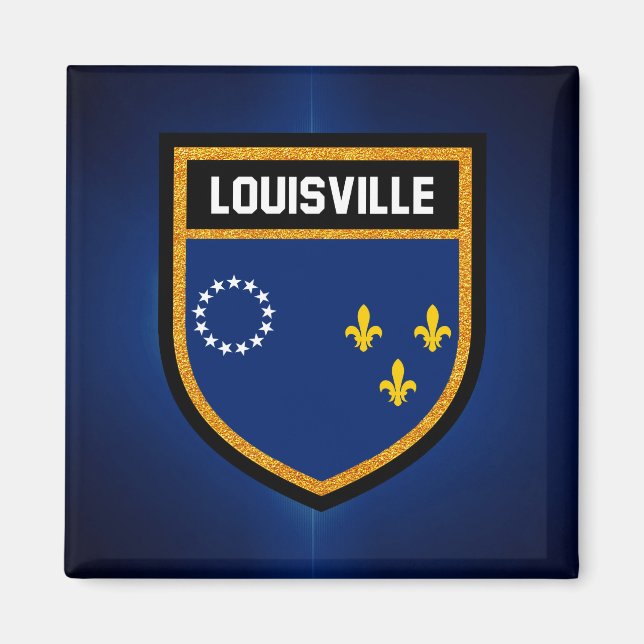 Aimant Drapeau Louisville (Devant)