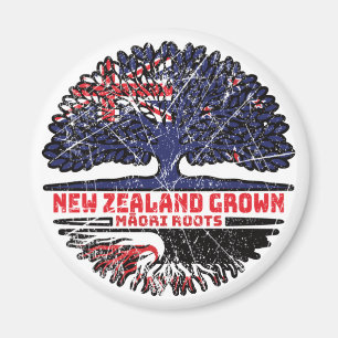 Aimant Drapeau Maori Nouvelle-Zélande des racines d'arbre
