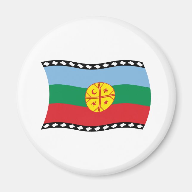 Aimant Drapeau Mapuches (Devant)