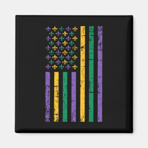 Aimant Drapeau Mardi Gras Us