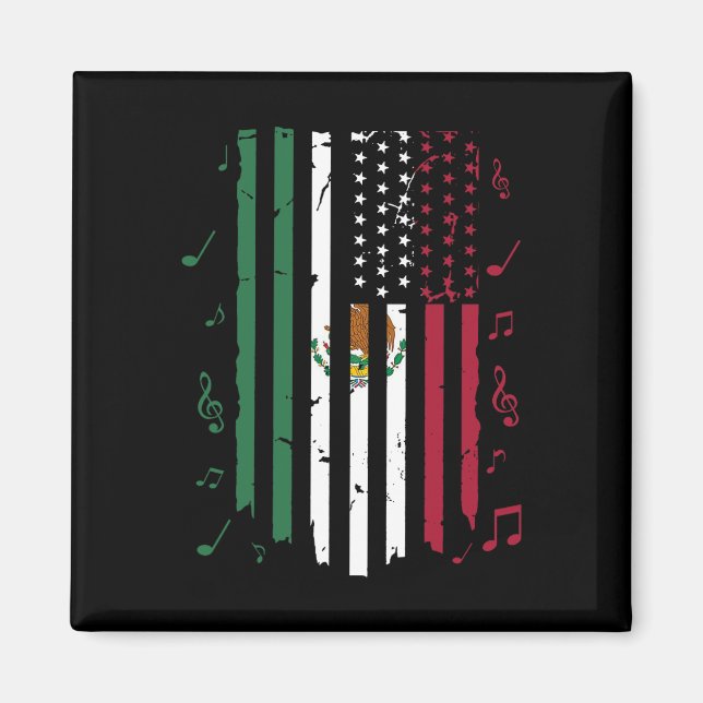 Aimant Drapeau mexicain américain Drapeau mexicain (Devant)