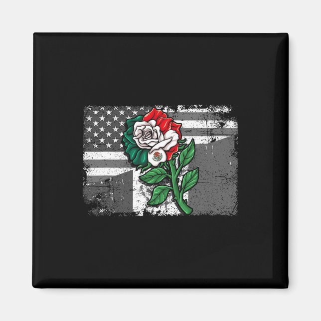 Aimant Drapeau mexicain Drapeau américain Drapeau mexicai (Devant)