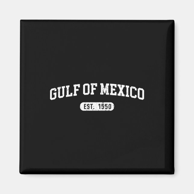 Aimant Drapeau Mexicain Rétro Golfe Du Mexique Est 1550 P (Devant)