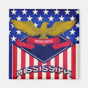Aimant Drapeau Mississippi USA