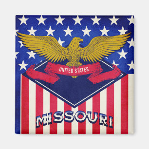 Aimant Drapeau Missouri USA
