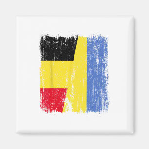 Aimant Drapeau moitié Belgique Ukraine Patrimoine belgo-u